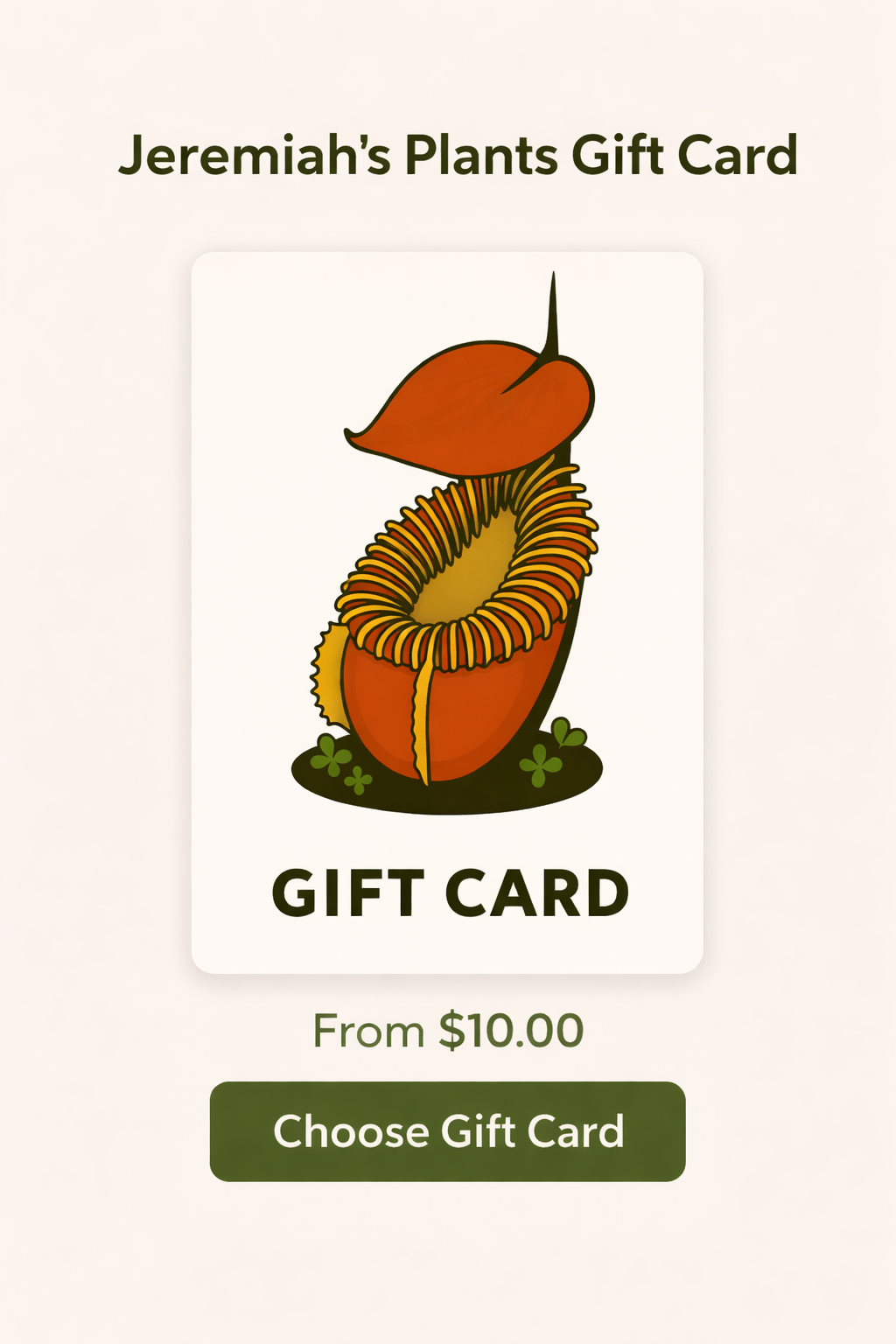 JeremiahsPlants Gift Card